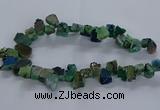 CNG2590 15.5 inches 13*18mm - 15*25mm nuggets plated druzy agate beads