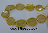 CNG2608 15.5 inches 30*35mm - 40*45mm freeform agate beads