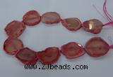 CNG2610 15.5 inches 30*35mm - 40*45mm freeform agate beads