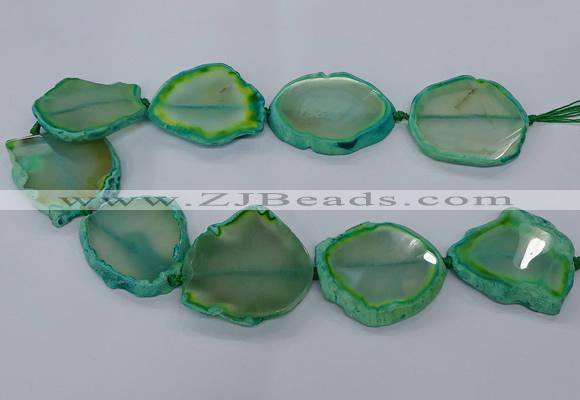 CNG2612 15.5 inches 30*35mm - 40*45mm freeform agate beads