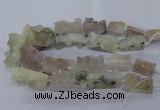 CNG2631 15.5 inches 20*25mm - 23*42mm freeform druzy amethyst beads