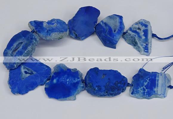 CNG2679 15.5 inches 30*40mm - 40*50mm freeform druzy agate beads