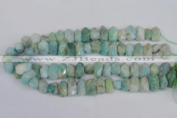 CNG2700 15.5 inches 10*14mm - 13*18mm faceted nuggets amazonite beads