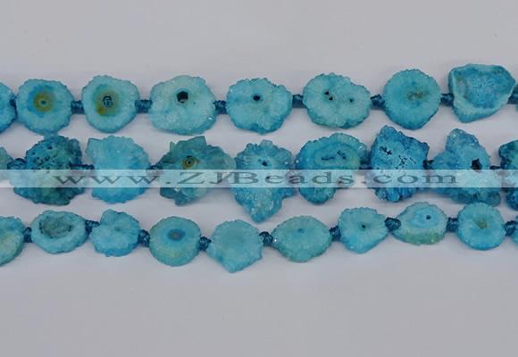 CNG2764 15.5 inches 15*20mm - 25*30mm freeform druzy agate beads