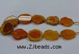 CNG2775 15.5 inches 30*35mm - 35*40mm freeform agate beads