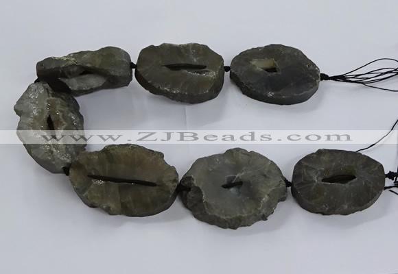 CNG2817 15.5 inches 30*45mm - 40*55mm freeform druzy agate beads