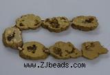 CNG2819 15.5 inches 30*40mm - 40*50mm freeform plated druzy agate beads