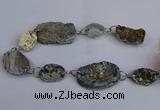 CNG2840 20*25mm - 32*50mm freeform druzy agate beads wholesale