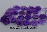 CNG2850 15.5 inches 30*40mm - 45*50mm freeform druzy agate beads