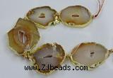 CNG2881 8 inches 40*50mm - 50*60mm freeform druzy agate beads