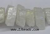 CNG2940 15.5 inches 10*15mm - 20*30mm nuggets plated white crystal beads