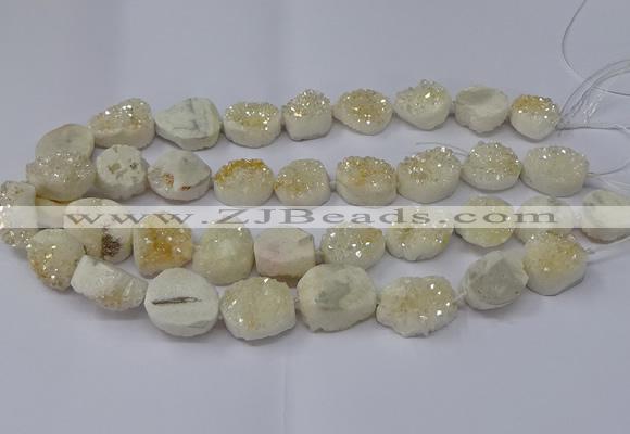 CNG2975 15.5 inches 13*18mm - 20*25mm freeform druzy agate beads