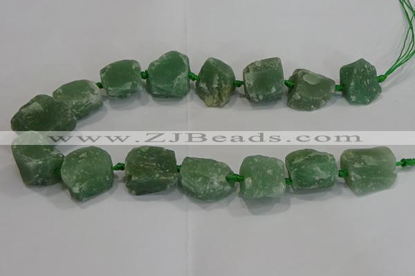 CNG3007 15.5 inches 15*20mm - 22*30mm nuggets green aventurine beads