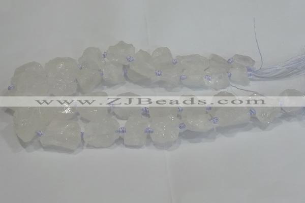 CNG3015 15.5 inches 15*20mm - 22*30mm nuggets white crystal beads