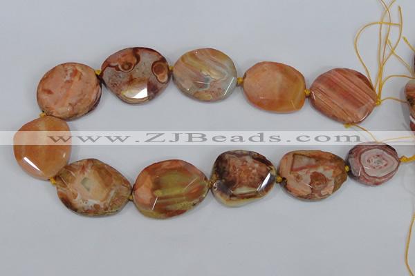 CNG304 15.5 inches 22*33mm faceted nuggets agate gemstone beads