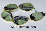 CNG3040 7.5 inches 35*45mm - 40*55mm freeform druzy agate beads