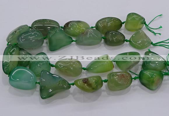 CNG3051 25*30mm - 30*40mm nuggets agate gemstone beads