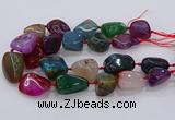 CNG3052 25*30mm - 30*40mm nuggets agate gemstone beads