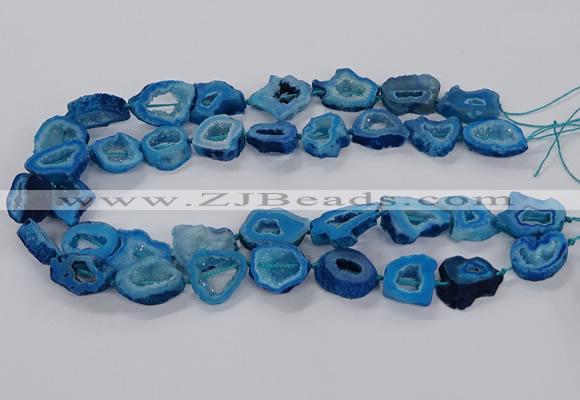 CNG3065 15.5 inches 13*18mm - 18*25mm freeform druzy agate beads