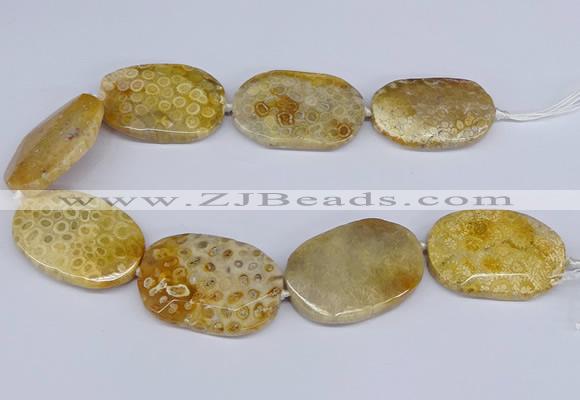 CNG3074 15.5 inches 30*45mm - 35*50mm freeform chrysanthemum agate beads