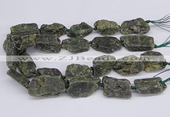 CNG3076 15.5 inches 20*30mm - 22*40mm nuggets green kyanite beads