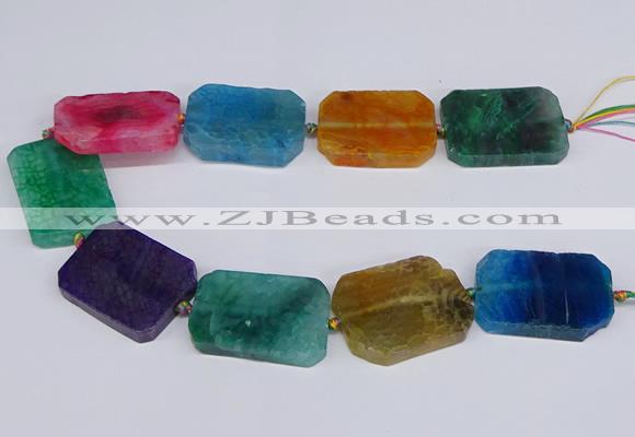 CNG3086 15.5 inches 30*40mm - 35*45mm freeform agate beads