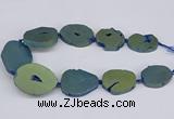 CNG3102 15.5 inches 25*30mm - 35*50mm freeform plated druzy agate beads