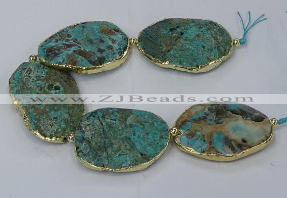 CNG3120 8 inches 30*45mm - 40*50mm freeform ocean agate beads