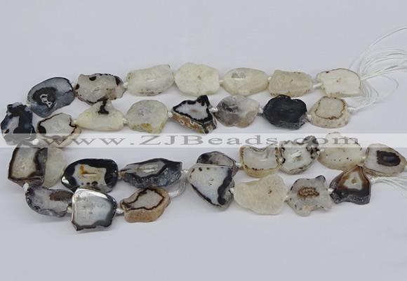 CNG3167 15.5 inches 15*20mm - 25*30mm freeform druzy agate beads