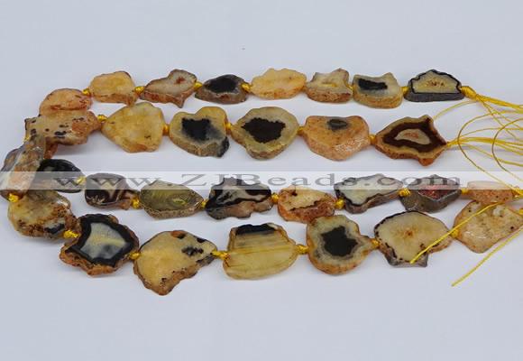 CNG3168 15.5 inches 15*20mm - 25*30mm freeform druzy agate beads