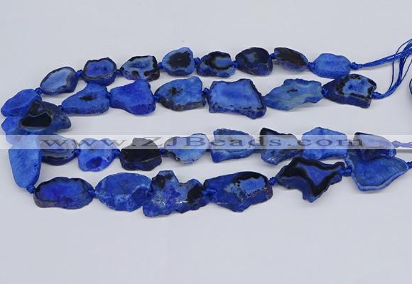 CNG3172 15.5 inches 15*20mm - 25*30mm freeform druzy agate beads