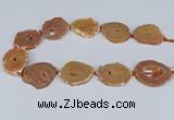 CNG3182 15.5 inches 30*35mm - 35*40mm freeform plated druzy agate beads