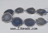 CNG3186 15.5 inches 40*45mm - 45*55mm freeform plated druzy agate beads