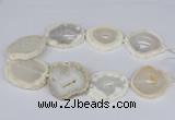 CNG3187 15.5 inches 40*45mm - 45*55mm freeform plated druzy agate beads