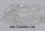 CNG3200 10*25mm - 12*45mm faceted nuggets white crystal beads