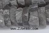 CNG3237 15.5 inches 20*25mm - 25*30mm nuggets plated white crystal beads