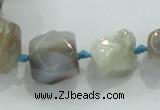 CNG333 15.5 inches 8*10mm - 18*22mm faceted nuggets agate beads