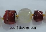 CNG336 15.5 inches 8*10mm - 15*18mm faceted nuggets agate beads