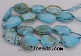 CNG3361 15.5 inches 30*35mm - 35*45mm faceted freeform agate beads