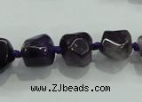 CNG337 15.5 inches 8*10mm - 15*18mm faceted nuggets amethyst beads
