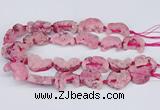 CNG3376 20*30mm - 30*45mm freeform plated druzy agate beads