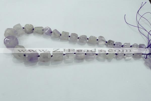 CNG338 15.5 inches 8*10mm - 18*22mm faceted nuggets amethyst beads