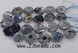 CNG3402 15.5 inches 28*30mm - 30*32mm faceted freeform agate beads