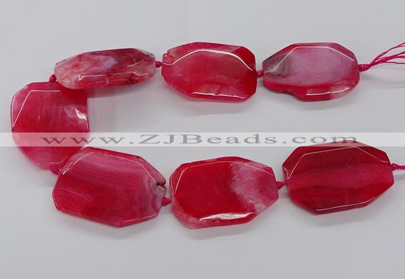 CNG3411 15.5 inches 38*50mm - 40*55mm faceted freeform agate beads