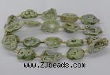 CNG3415 15.5 inches 18*25mm - 30*35mm freeform plated druzy agate beads