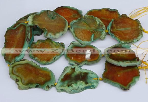 CNG3460 15.5 inches 35*40mm - 45*55mm freeform agate beads