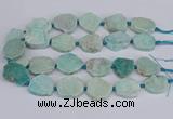 CNG3469 15.5 inches 20*25mm - 30*35mm freeform amazonite beads