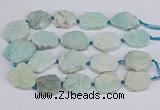 CNG3470 15.5 inches 30*35mm - 35*45mm freeform amazonite beads