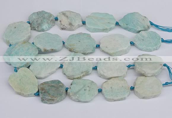 CNG3470 15.5 inches 30*35mm - 35*45mm freeform amazonite beads