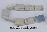 CNG3472 15.5 inches 30*40mm freeform plated druzy agate beads